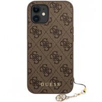 Guess Charms Hard Case kryt pre iPhone XR / 11 – hnedá