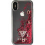 Guess Liquid Glitter puzdro pre iPhone X – červená