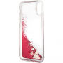 Guess Liquid Glitter puzdro pre iPhone X – červená
