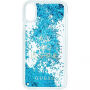 Guess Liquid Glitter zadný kryt pre iPhone X – modrá