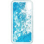 Guess Liquid Glitter zadný kryt pre iPhone X – modrá
