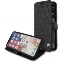 BMW Hexagon Book kožené puzdro pre iPhone X – čierna
