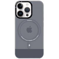 Priesvitný kryt s MagSafe pre iPhone 13 Pro - sivý