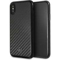 Mercedes Hard case Dynamic Carbon kryt pre iPhone X – čierna