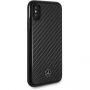 Mercedes Hard case Dynamic Carbon kryt pre iPhone X – čierna