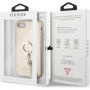 Guess Saffiano Ring puzdro pre iPhone SE (2020/2022) / 8 / 7 – béžová