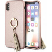 Guess Saffiano Ring puzdro pre iPhone X – ružová