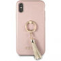 Guess Saffiano Ring puzdro pre iPhone X – ružová