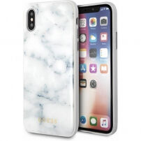Guess Marble puzdro pre iPhone X – biela