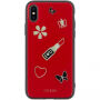 Guess Iconic puzdro pre iPhone X – červená