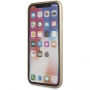 Guess Saffiano Butterfly kryt pre iPhone X – zlatoružová