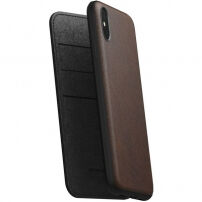 Nomad Folio Leather case puzdro pre Apple iPhone XS Max – hnedá