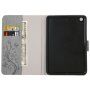 Puzdro s motýlím vzorom a priestorom na karty pre iPad mini 1 / 2 / 3 - sivé