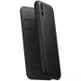 Nomad Folio Leather case puzdro pre Apple iPhone XS/X – čierna