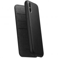 Nomad Folio Leather case puzdro pre Apple iPhone XS/X – čierna