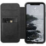 Nomad Folio Leather case puzdro pre Apple iPhone XS/X – čierna