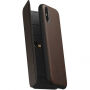 Nomad Folio Leather Tri-Fold puzdro pre Apple iPhone XS/X – hnedá