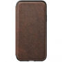 Nomad Folio Leather Tri-Fold puzdro pre Apple iPhone XS/X – hnedá