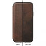 Nomad Folio Leather Tri-Fold puzdro pre Apple iPhone XS/X – hnedá
