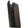 Nomad Folio Leather Tri-Fold puzdro pre Apple iPhone XS Max – hnedá