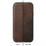 Nomad Folio Leather Tri-Fold puzdro pre Apple iPhone XS Max – hnedá