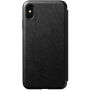 Nomad Folio Leather case puzdro pre Apple iPhone XS Max – čierna