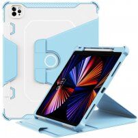Odolné otočné 360° puzdro s priestorom na Apple Pencil pre iPad Pro 12,9" (2018 – 2022) - modré