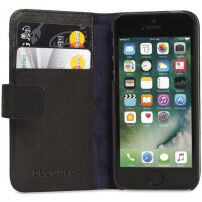 Decoded Leather Wallet puzdro pre Apple iPhone SE (2016)/5S – čierna