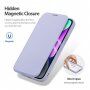 DUX DUCIS Skin X flipové puzdro s MagSafe pre iPhone 15 - fialové