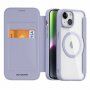 DUX DUCIS Skin X flipové puzdro s MagSafe pre iPhone 15 - fialové