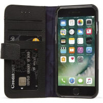 Decoded Leather Wallet puzdro pre Apple iPhone SE (2020/2022) / 8 / 7 / 6S – čierna