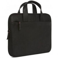 Decoded Waxed Slim kožená taška pre MacBook 12"/Pro 13"/Pro 15" – čierna
