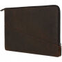 Decoded Waxed Slim kožená taška pre MacBook Pro 15" - hnedá