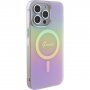 Guess IML Iridescent Script kryt s MagSafe pre iPhone 15 Pro Max - dúhový