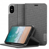 LAUT Apex Knit puzdro pre iPhone X – sivá