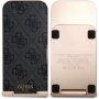 Guess 4G Pattern Aluminium 2v1 stolná bezdrôtová magnetická nabíjačka na iPhone/AirPods - čierna