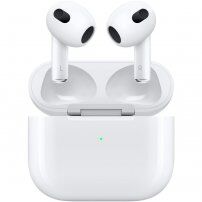 Originálne Apple bezdrôtové slúchadlá AirPods 3 s Lightning nabíjacím puzdrom (2021) - biela