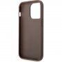 Guess 4G Metal Logo kryt pre iPhone 15 Pro - hnedý