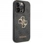 Guess 4G Metal Logo kryt pre iPhone 15 Pro - sivý