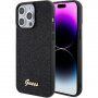 Guess Square Mirror Script Logo kryt pre iPhone 15 Pro Max - čierny
