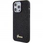 Guess Square Mirror Script Logo kryt pre iPhone 15 Pro Max - čierny