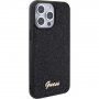 Guess Square Mirror Script Logo kryt pre iPhone 15 Pro Max - čierny