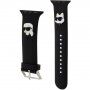 Karl Lagerfeld Karl and Choupette Head NFT remienok pre Apple Watch 42mm / 41mm / 40mm / 38mm - čierny