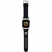 Karl Lagerfeld Choupette Head NFT remienok pre Apple Watch 42mm / 41mm / 40mm / 38mm - čierny