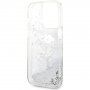 Karl Lagerfeld Liquid Glitter Karl Head kryt pre iPhone 15 Pro Max - strieborný