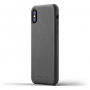 Mujjo Full Leather puzdro pre Apple iPhone X – sivá