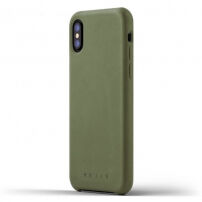 Mujjo Full Leather puzdro pre Apple iPhone X – olivová