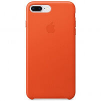 Originálne Apple kožené puzdro pre iPhone 8 Plus/7 Plus – jasná oranžová