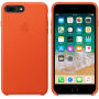 Originálne Apple kožené puzdro pre iPhone 8 Plus/7 Plus – jasná oranžová
