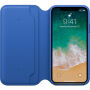 Originálne Apple Folio kožené puzdro pre iPhone X – elektrická modrá